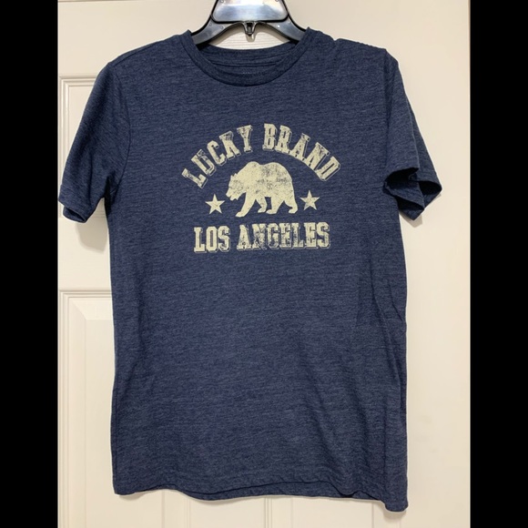 Lucky Brand boys soft tshirt size large (14/16), navy blue, gently used - Picture 1 of 4